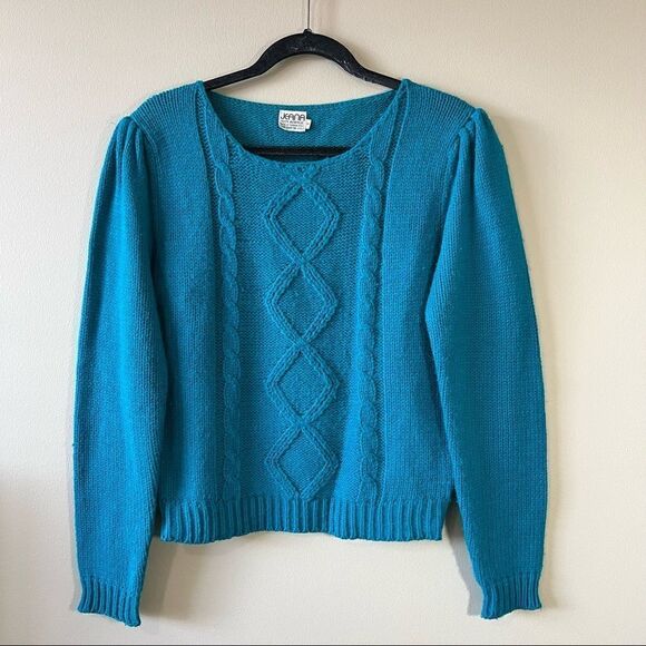 ✨ Vintage Jeana Women’s Teal Sweater Medium - Picture 1 of 7